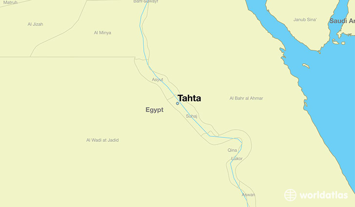 map showing the location of Tahta