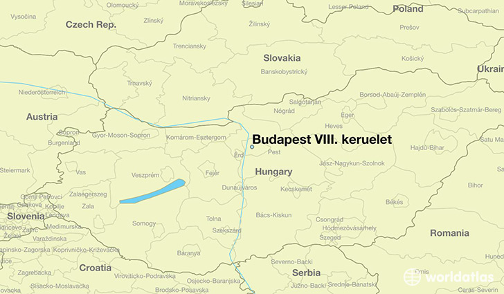 map showing the location of Budapest VIII. keruelet
