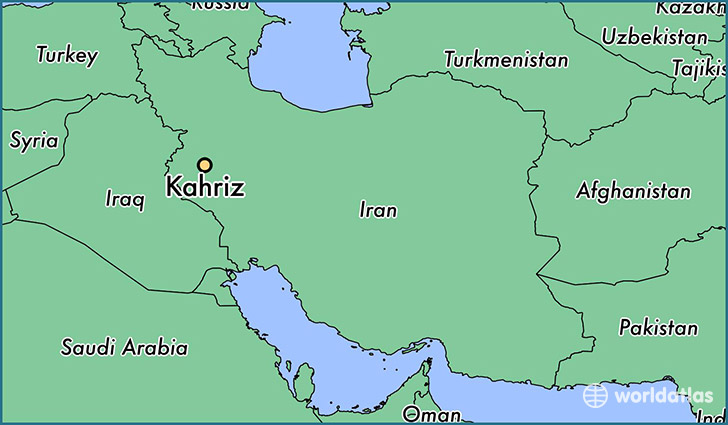 map showing the location of Kahriz