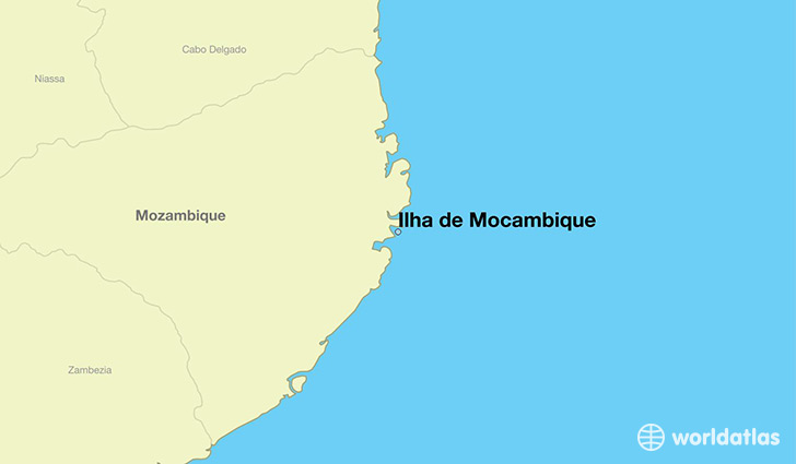 map showing the location of Ilha de Mocambique