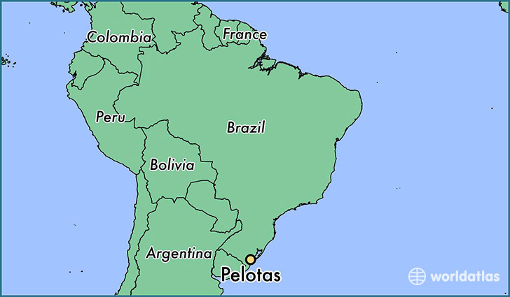 map showing the location of Pelotas