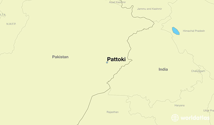 map showing the location of Pattoki