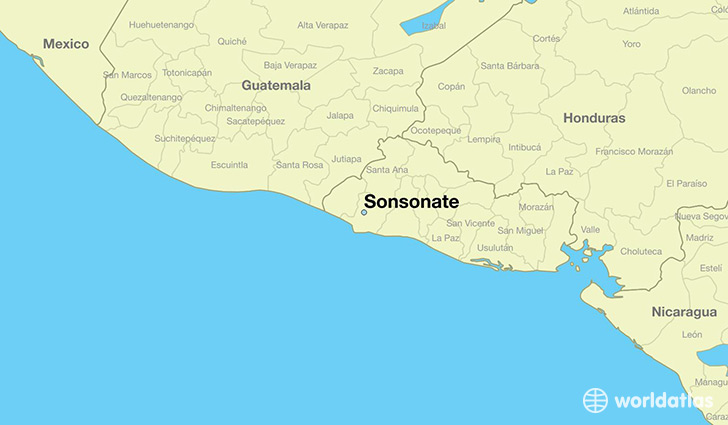 map showing the location of Sonsonate