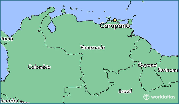 map showing the location of Carupano