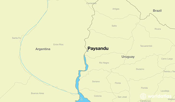 map showing the location of Paysandu
