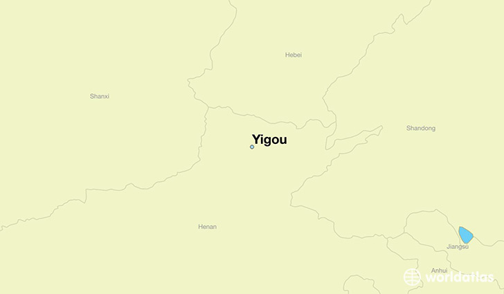 map showing the location of Yigou