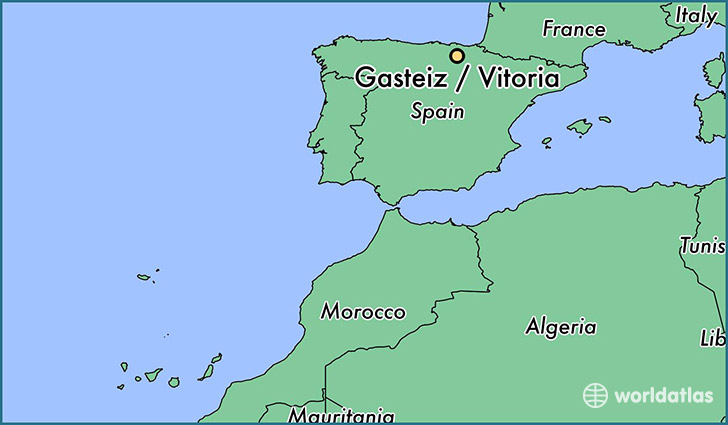 map showing the location of Gasteiz / Vitoria