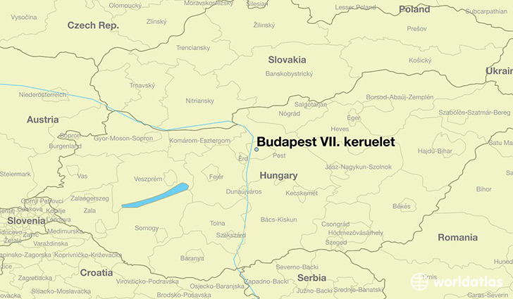 map showing the location of Budapest VII. keruelet