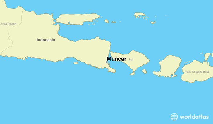 map showing the location of Muncar