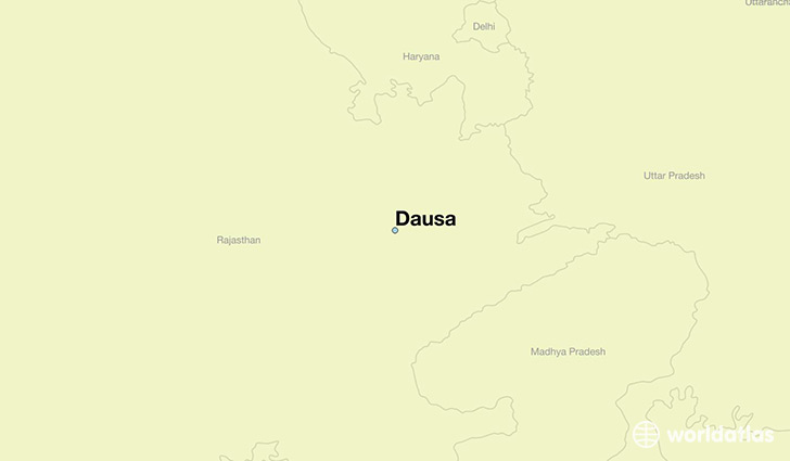 map showing the location of Dausa