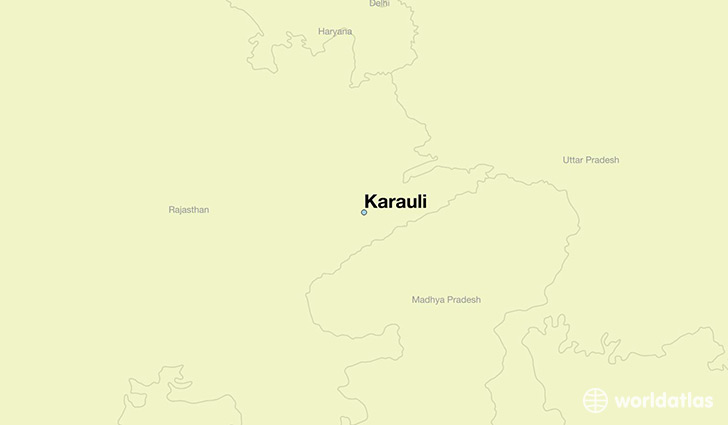 map showing the location of Karauli