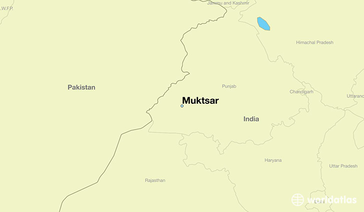 map showing the location of Muktsar
