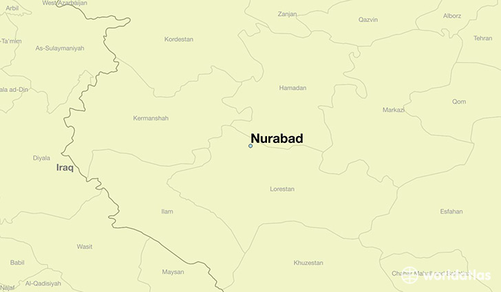 map showing the location of Nurabad