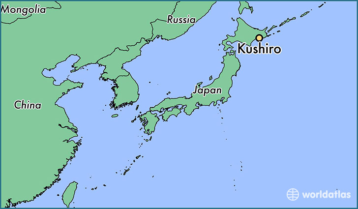 map showing the location of Kushiro
