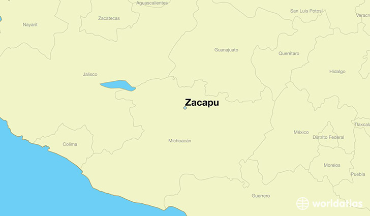 map showing the location of Zacapu