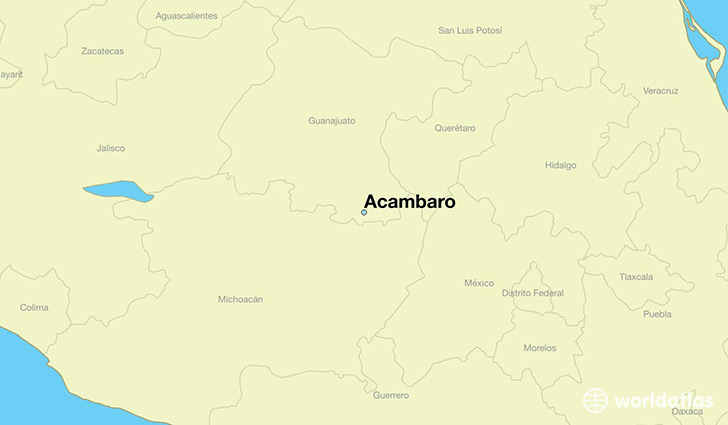 map showing the location of Acambaro