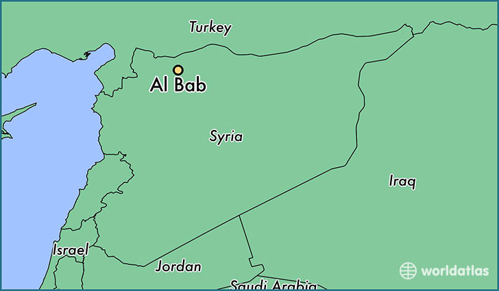 map showing the location of Al Bab