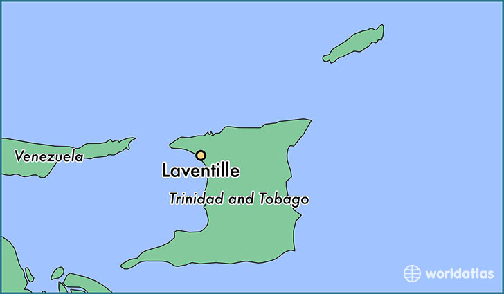 map showing the location of Laventille