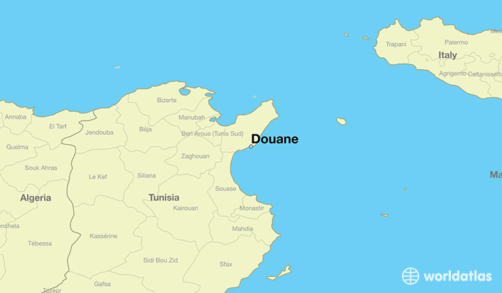 map showing the location of Douane