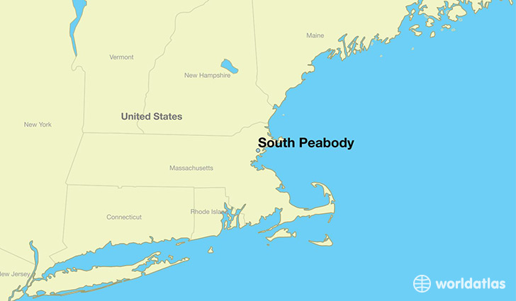 map showing the location of South Peabody