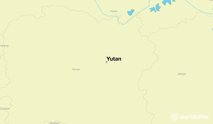 map showing the location of Yutan