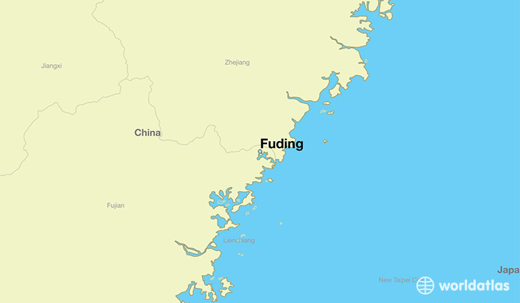 map showing the location of Fuding