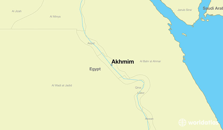 map showing the location of Akhmim