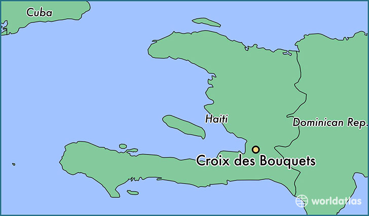 map showing the location of Croix des Bouquets