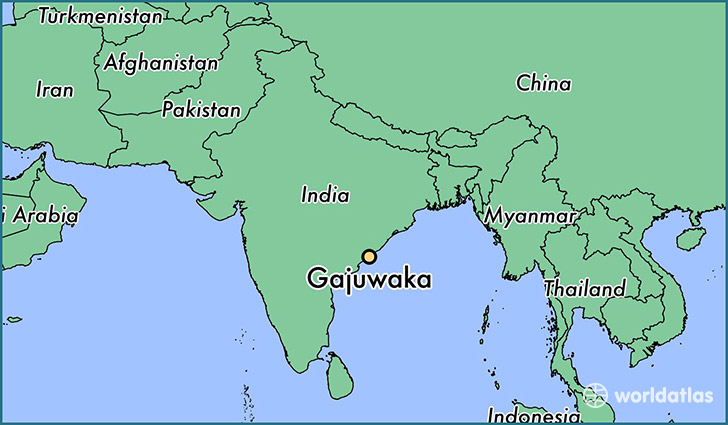 map showing the location of Gajuwaka