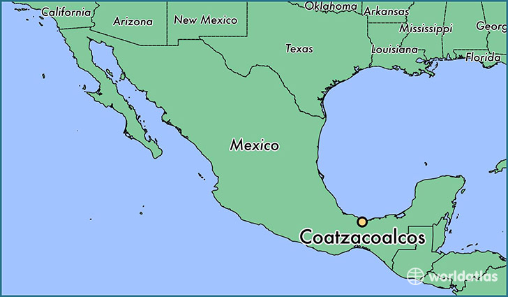 map showing the location of Coatzacoalcos