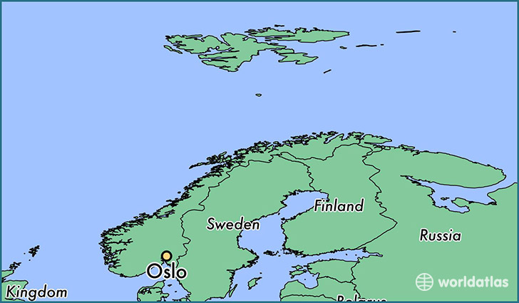 map showing the location of Oslo