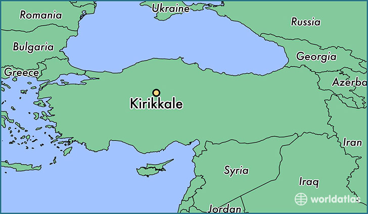 map showing the location of Kirikkale