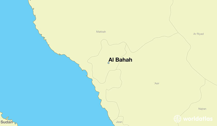 map showing the location of Al Bahah