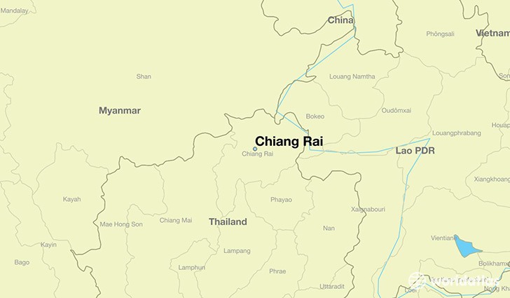 map showing the location of Chiang Rai