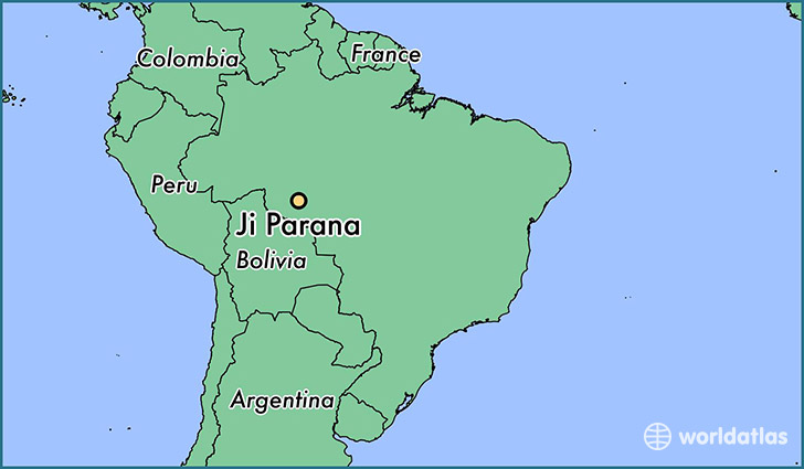 map showing the location of Ji Parana