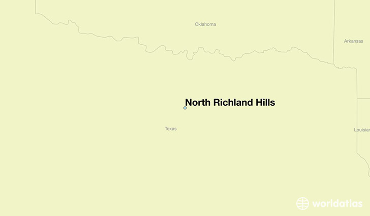 map showing the location of North Richland Hills