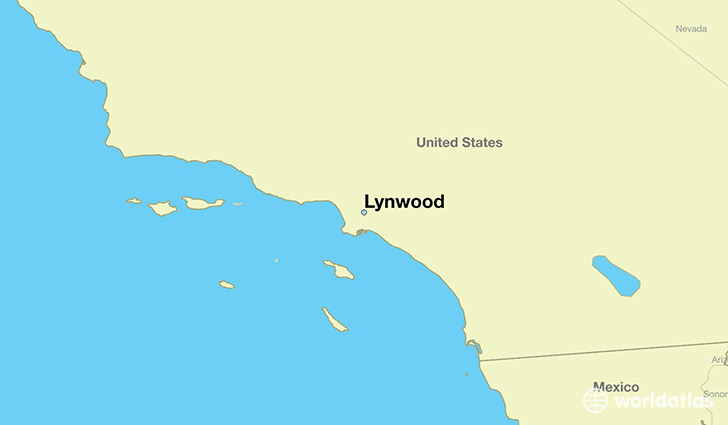 map showing the location of Lynwood