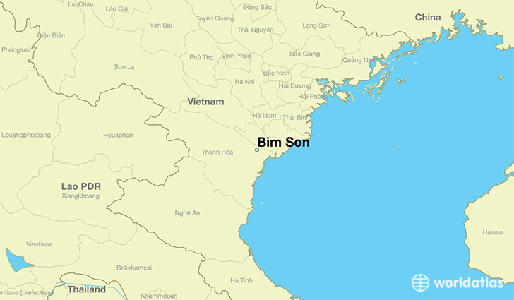 map showing the location of Bim Son