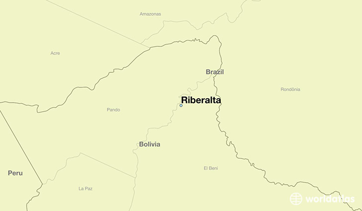 map showing the location of Riberalta