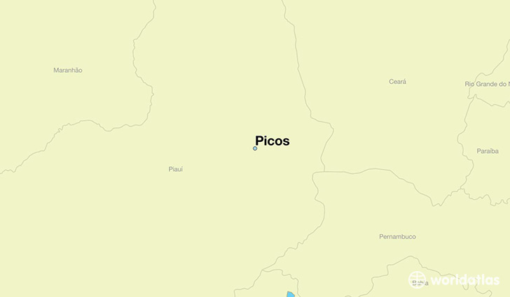 map showing the location of Picos