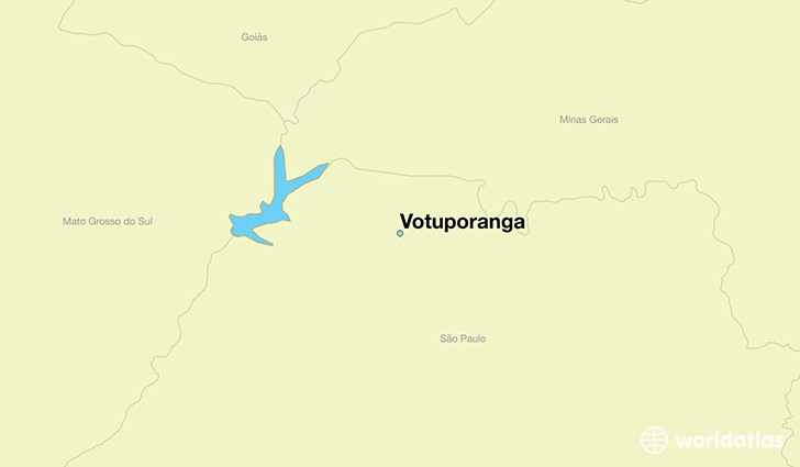 map showing the location of Votuporanga