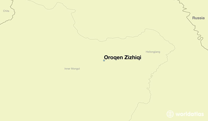 map showing the location of Oroqen Zizhiqi