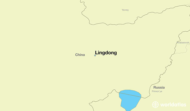 map showing the location of Lingdong