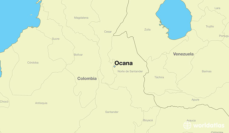 map showing the location of Ocana