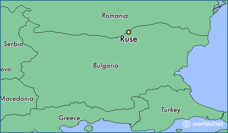 map showing the location of Ruse