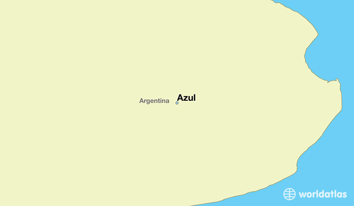 map showing the location of Azul