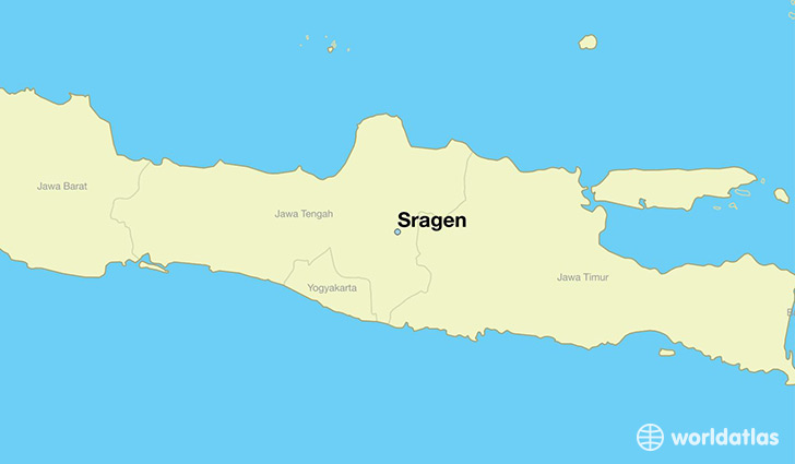 map showing the location of Sragen