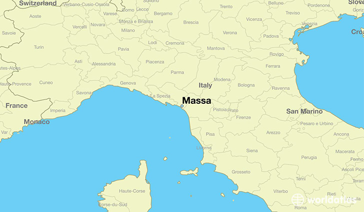 map showing the location of Massa