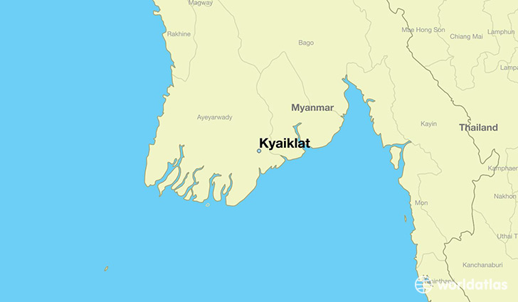 map showing the location of Kyaiklat
