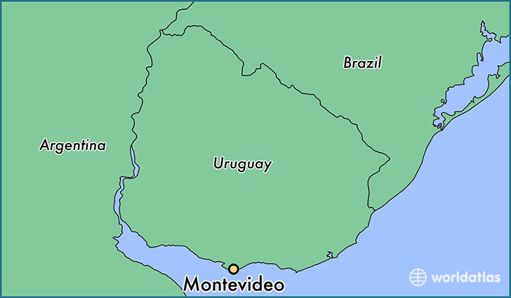 map showing the location of Montevideo